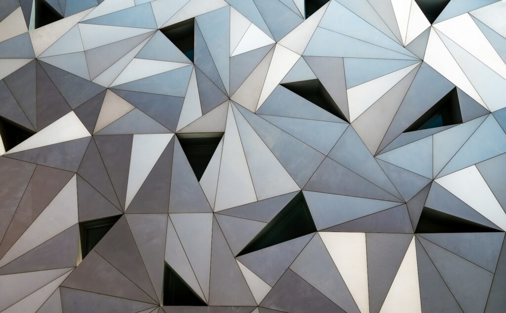 Home Geometric 3D effect feature wall